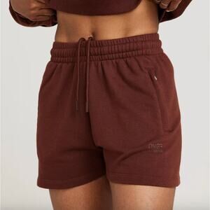 oner active brown classic lounge high waisted sweatshorts gym shorts deep cocoa